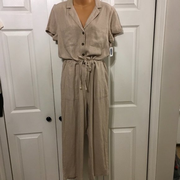 Old Navy Pants - Old Navy Linen-Blend Utility jumpsuit